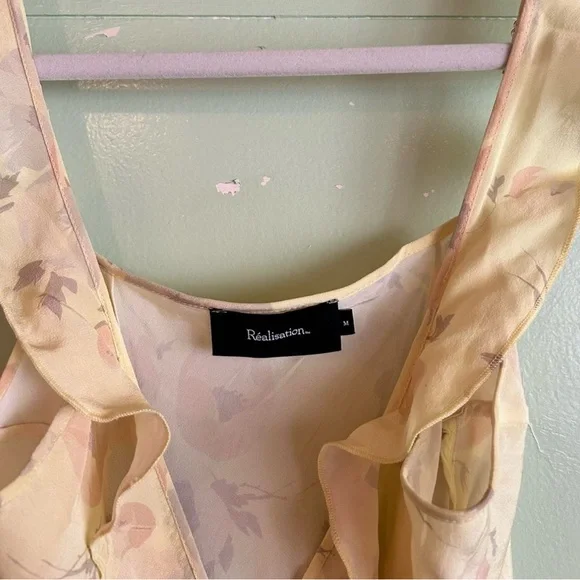 Realisation Par Light Yellow Floral Mini Dress - Picture 4 of 7